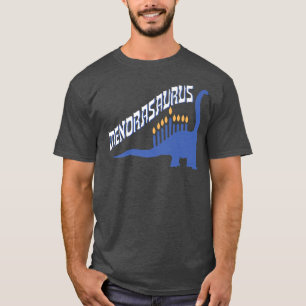 T-shirt Drôle Hanukkah Menorasaurus Brachiosaurus & Menora