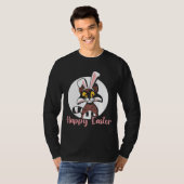 T-shirt Drôle Happy Happy Raccoon de Pâques Chasse aux oeu (Devant entier)
