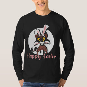 T-shirt Drôle Happy Happy Raccoon de Pâques Chasse aux oeu