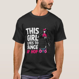 T-shirt Drôle Hip hop Danser Art Pour Enfants Filles Femme