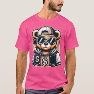 T-shirt Drôle Hip hop Teddy Bear 90S Graffiti Art Rap Love