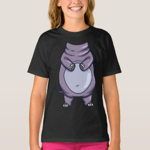 T-shirt Drôle Hippo Corps sans tête Halloween Mammifère Co