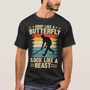 T-shirt Drôle Hockey Drop Comme Un Bloc De Papillon Comme