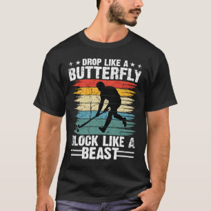 T-shirt Drôle Hockey Drop Comme Un Bloc De Papillon Comme