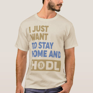 T-Shirt drôle Hodl Crypto Bitcoin Logo Avant/Arriè