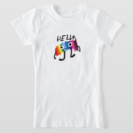 T-Shirt Drôle homme arc-en-ciel (Poser)