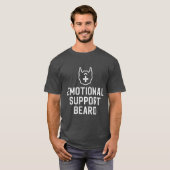 T-shirt Drôle Homme's Emotional Support Beard Joke Gift (Devant entier)