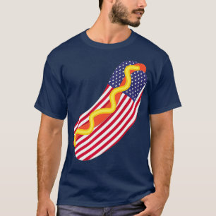 T-shirt Drôle Hot Dog 4 juillet USA Patriotic Hot Dog