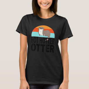 T-shirt Drôle Hotter Otter Otter Lot Dire Otte Poisson