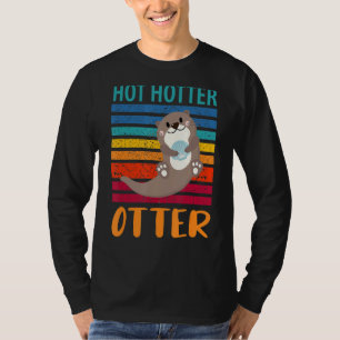 T-shirt Drôle Hotter Otter Otter Lot Dire Otte Poisson