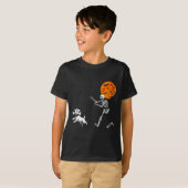T-shirt Drôle Humour Éffrayant Halloween squelette chasse (Devant entier)