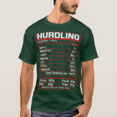 T-shirt Drôle Hurdling Nutrition Facts Hurdler (Devant)