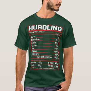T-shirt Drôle Hurdling Nutrition Facts Hurdler