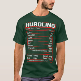 T-shirt Drôle Hurdling Nutrition Facts Hurdler