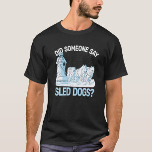 T-shirt Drôle husky sibérien chien de traîneau traîneau ré