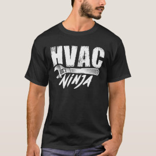 T-shirt Drôle HVAC Ninja Cadeau Pour Hommes Cool Ninjutsu
