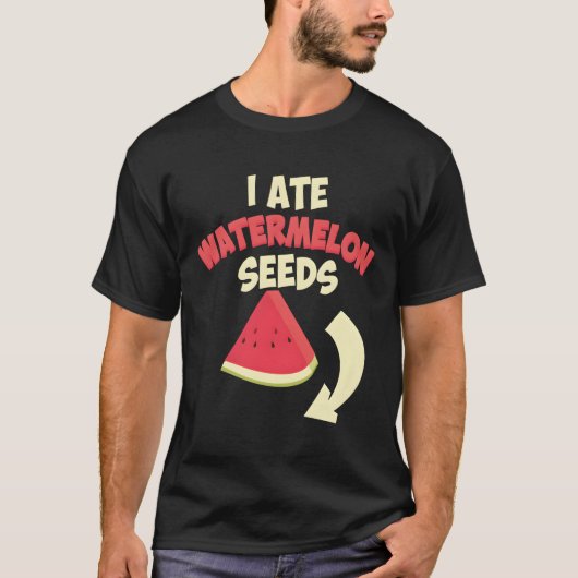 T-shirt Drôle I Ate Watermelon Graines Cool Femmes enceint (Devant)