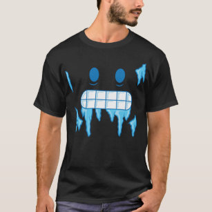 T-shirt Drôle Icy Froid Face Halloween gel Emoji