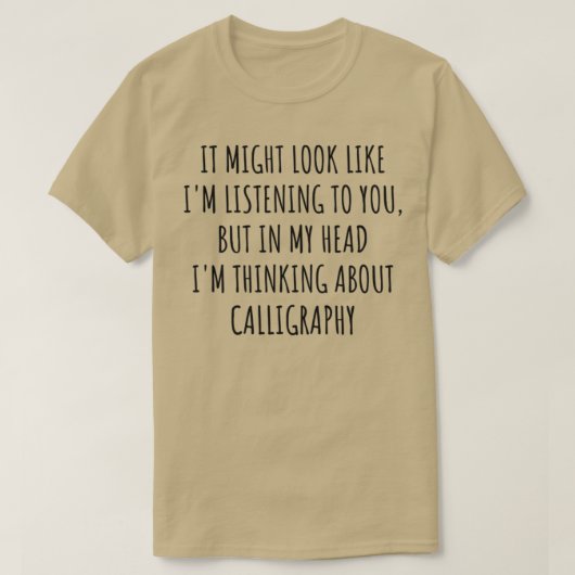 T-shirt Drôle Idée Cadeau Calligraphie Dans Ma Tête Ix27m  (Design devant)