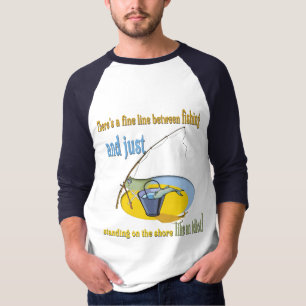 T-shirt Drôle Idiot Pêche