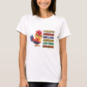 T-shirt Drôle "Idiots Happen" Angry Rooster Sarcastic (Devant)