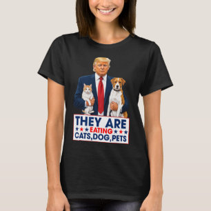 T-shirt Drôle Ils Mangent Les Chiens Les Chats Les Animaux