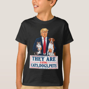 T-shirt Drôle Ils Mangent Les Chiens Les Chats Les Animaux