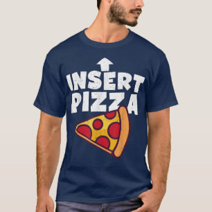 T-shirt Drôle Insérer Pizza Ici Filles Garçons Enfants Fil