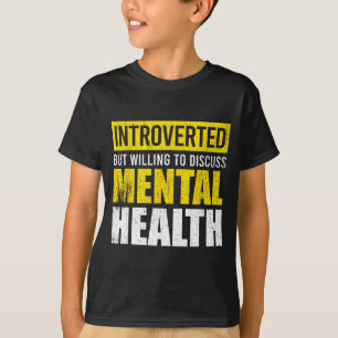 T-shirt Drôle introverti mais prêt à discuter de la santé