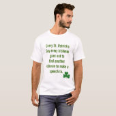 T-shirt Drôle irish dit le journal de Saint PATRICK (Devant entier)