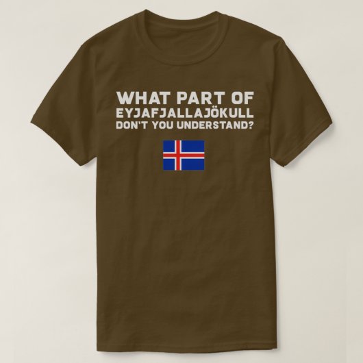 T-shirt Drôle Islande (Design devant)