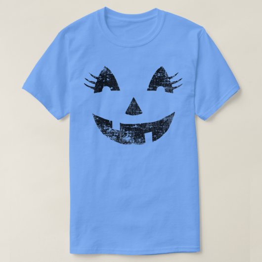 T-shirt Drôle Jack O'Lantern Citrouille Oeil Lashes Hallow (Design devant)