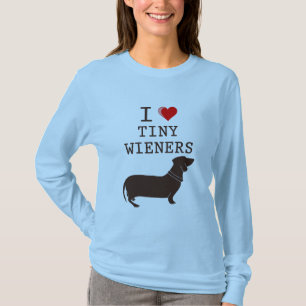 T-shirt Drôle J'adore le teckel Wiener miniature