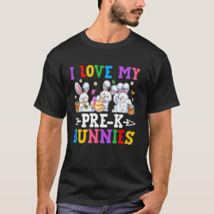 T-shirt Drôle J'adore Mes Lapins De Pre-K Professeur D'éco