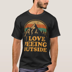 T-shirt Drôle J'adore Uriner Dehors En Camping