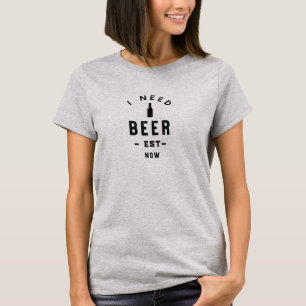 T-shirt Drôle, j'ai besoin de bière (bouteille)