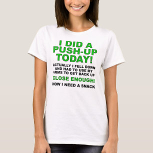 T-shirt drôle 'J'ai fait des pompes'
