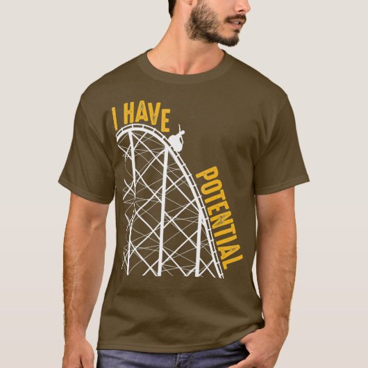 T-shirt Drôle J'Ai Potentiel Cool Roller Dessous de verre (Devant)