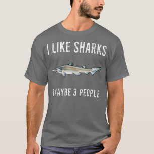 T-shirt Drôle J'Aime Le Requin Goblin Et Peut-Être 3 Perso
