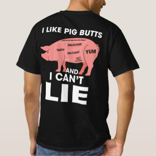 T-shirt Drôle J'Aime Les Boutons De Cochon Et Je Ne Peux P