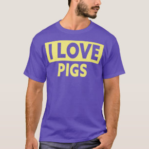 T-shirt Drôle, j'aime les cochons Premium