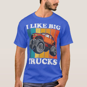 T-shirt Drôle J'Aime Les Gros Camions Monster