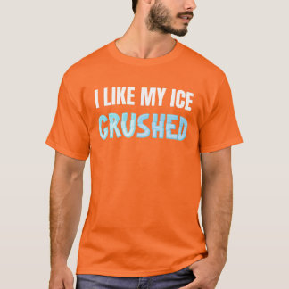 T-shirt Drôle J'Aime Ma Glace Crushed Drôle hommes