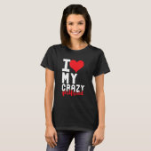 T-shirt Drôle J'Aime Mon Crazy Girlfriend Relation Entendr (Devant entier)