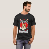T-shirt Drôle J'Aime Mon Curl Américain Valentine Cat (Devant entier)