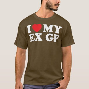 T-shirt Drôle J'Aime Mon E GF J'Aime Mon E Girlfriend