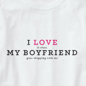 T-shirt Drôle J'Aime Mon Petit Ami