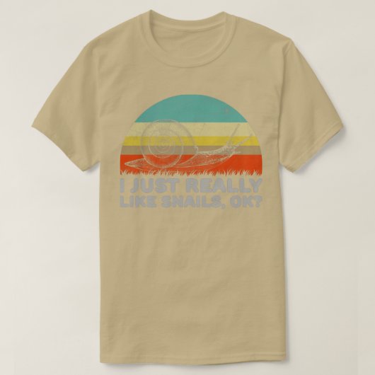 T-shirt Drôle J'Aime Vraiment Les Escargots OK Design (Design devant)