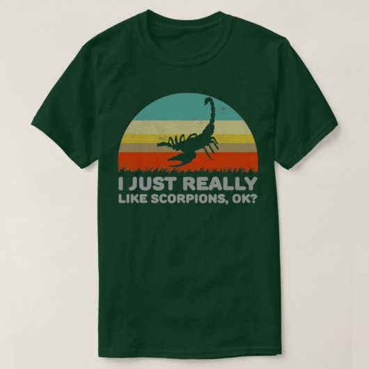 T-shirt Drôle J'Aime Vraiment Les Scorpions OK Design (Design devant)