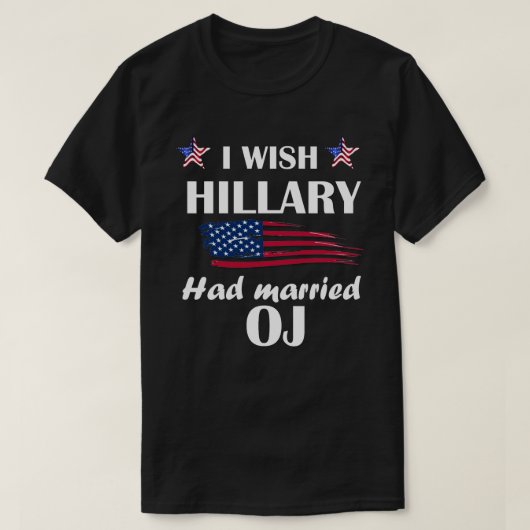 T-shirt Drôle, J'Aimerais Qu'Hillary S'Ait Mariée (Design devant)